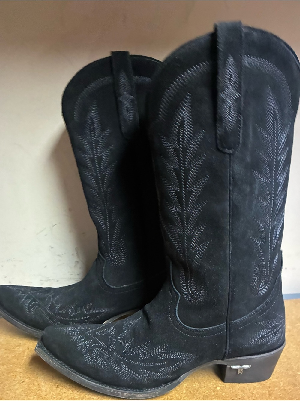 Lane Lexington Women’s Black Western Cowboy Boots Size 9 Snip Toe LB0488 - Picture 2 of 7